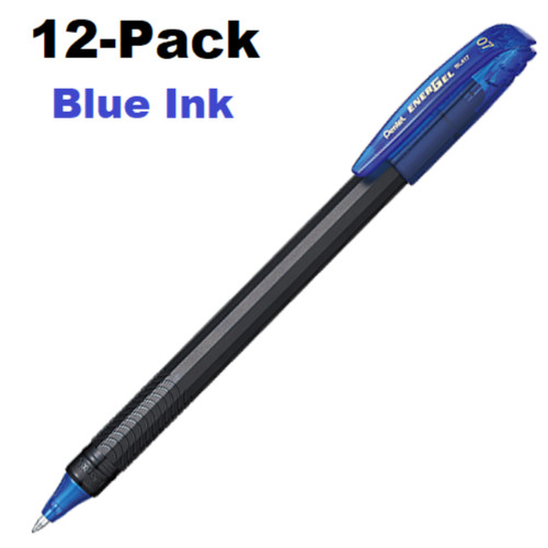 NEW 12-Pack Box Pentel EnerGel Roller Gel Pen BLUE Ink .7mm Fast Dry BL417-C