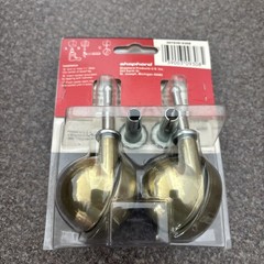 VINTAGE PAIR SHEPHERD CARPET CASTERS METAL WHEEL STEM TYPE 2″ NEW 1980s