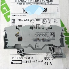100pcs/box New 2006-1301 Self-locking rail-mounted 3-wire terminal