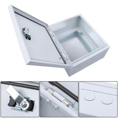12x10x6″ NEMA 4X Steel Electrical Box, IP56 Waterproof Lockable w/Mounting Plate
