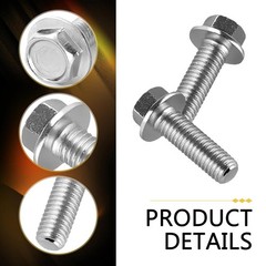 14 PCS Differential Cover Bolts M8 1.25 x 20mm Stainless Steel for Cars