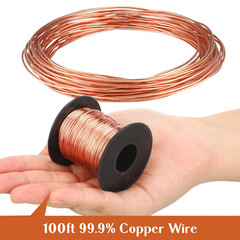 100Ft 18 Gauge Copper Wire for Gardening, Electroculture, Bonsai, Jewelry Making
