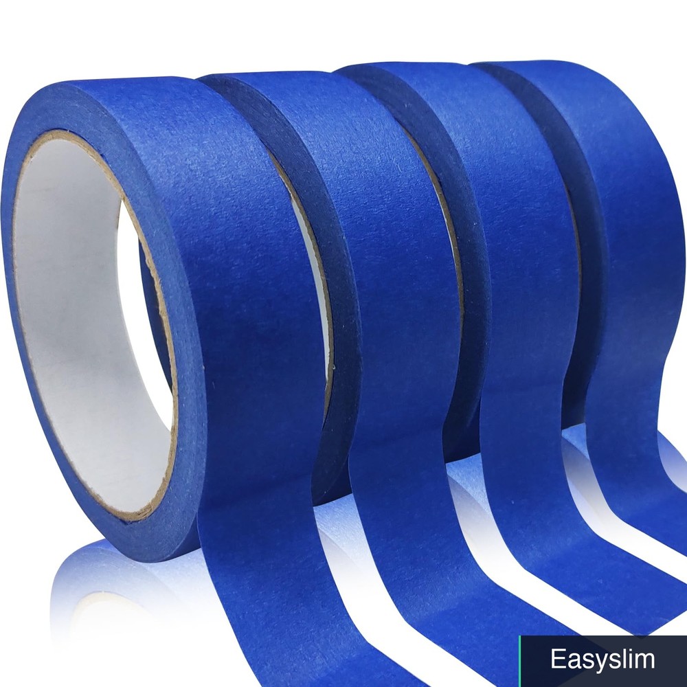 Painters Tape Blue 4 Rolls 0.94 Inch 22 Yard No Residue Removal Easy