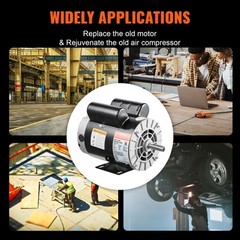 VEVOR 3HP Air Compressor Electric Motor 15.5A 3450RPM 56 Frame CW/CCW Rotation