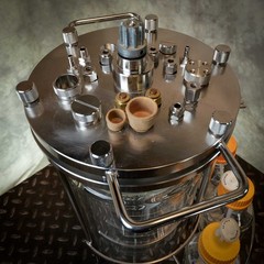 4L Sartorius-Type Jacketed Double Wall Glass Bioreactor Fermenter Vessel