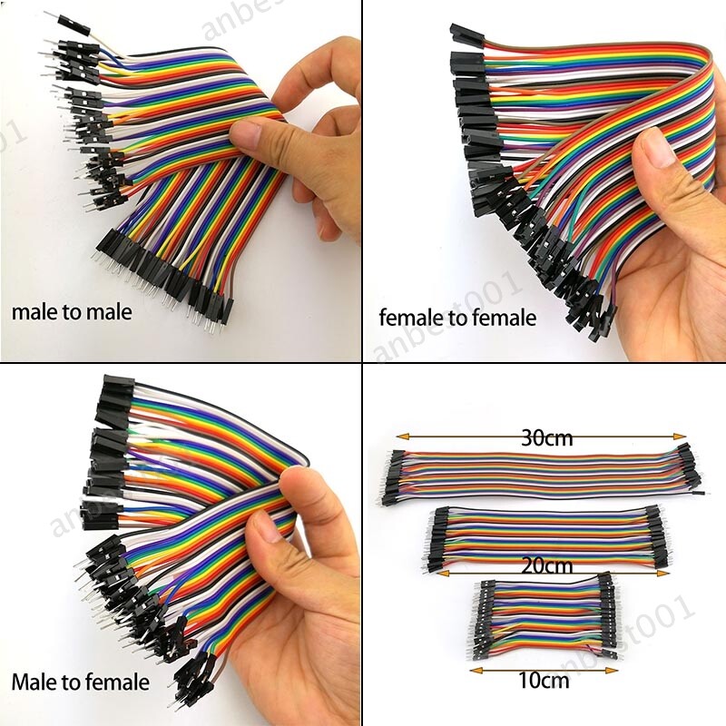 10/20/30cm Male to Male Female to Female 40Pin Jumper Wire Jumper Cable 40p