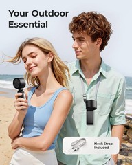 Portable Handheld Turbo Fan – 5 Gear High Speed 4000mAh Rechargeable Mini Person