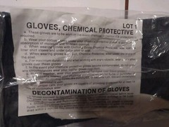 RARE SEALED 1 PAIR US MILITARY PPE CHEMICAL PROTECTIVE GLOVE BIOLOGICAL SUIT