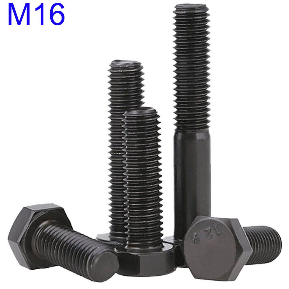 M16 x 2.0 High Tensile 12.9 Alloy Steel Hex Head Bolts Hexagon Cap Screws DIN933