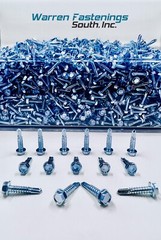 12 X 1-1/2 Indented Hex Washer Head Self-Drilling Tek Screw #3 Point 500 Pieces
