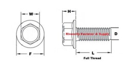 5/16-18 x 1/2 Grade 8 Flange Bolts 5/16 x 18 x .50 Screws 5/16×18 x 1/2