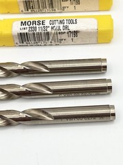 Morse Cutting Tools 17198 2330 Cobalt Drill 11/32 HD Jobber Split Point Lot of 3