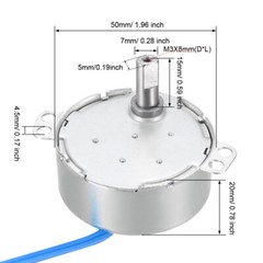Synchronous Motor AC 100-127V 5-6RMP 50-60Hz 4W Double Flat Shaft CW/CCW