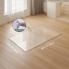 Tempered Glass Chair Mat 48″ x 32″,1/5″ Thick for Office Desk,Rolling Chair M…