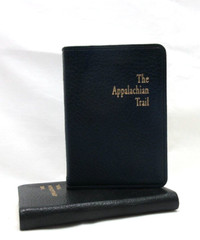 APPALACHIAN TRAIL 3×4 MINI Guide Leather Cover Notebook w Maps Info 160 Pgs NAVY