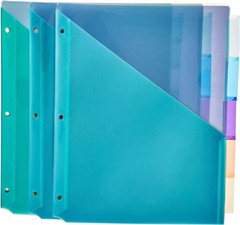 Amazon Basics 5-Tab Dividers for 3 Ring Binder, Two 15 count, Assorted Color