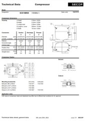 Secop SCE18MNX R290 Refrigeration Compressor 6129 BTU MBP 115V 60 Hz