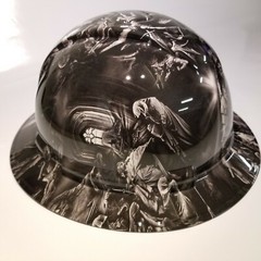 NEW FULL BRIM Hard Hat custom hydro dipped JESUS WITH ANGELS PREMIUM EDITION