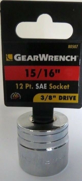 GearWrench 80507 15/16″ 12 point SAE Socket 3/8″ Drive