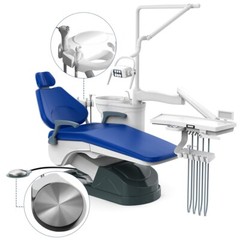 TUOJIAN Dental Unit Chair Computer Controlled DC Motor PU Hard Leather +Stool