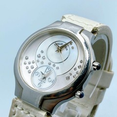 797 Philip Stein TESLAR Dual Time Shell Diamond Watch
