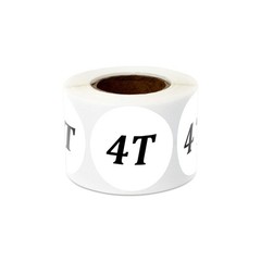 Officesmartlabels Toddler Clothing Size – 1.25 Round Circle 2T 3T 4T