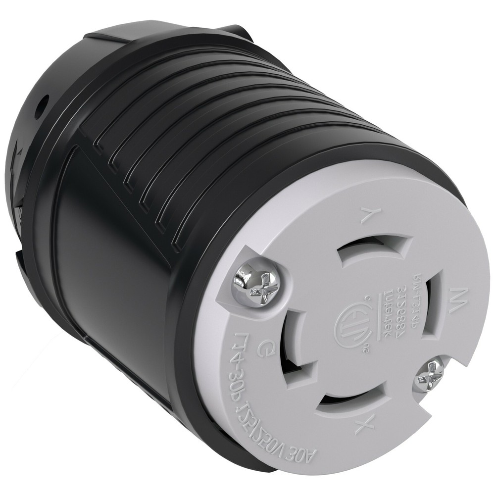 Female 30 Amp 4-Prong NEMA L14-30R Receptacle Locking Power Cord End UL Listed