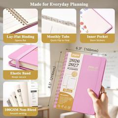 Academic Planner 2026-2027, July 2026 – June 2027, A5 Weekly & Monthly Planner,