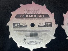 Freud 8 inch Stacked Dada Set and Dado Chipper 5/8 inch Arbor Never Used