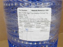 237377 New-No Box; Habasit 515 Tight Turn Radius Curved Belt 11.8″ W x 10′ Long