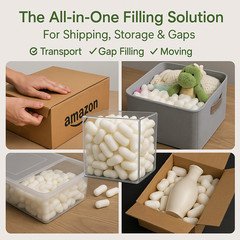 10/12/14″ Biodegradable Eco-Friendly Packing Peanuts, Sustainable Shipping Fill