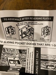 HOMOTEK Passage Sliding Door Pull Black Without Switch Plate- Replace Old