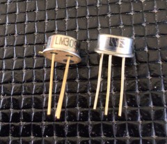 ( lot of 2 ) LM309H TO-39 Gold Leads Positive Voltage Regulator NOS , Excellent