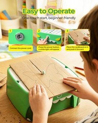 Upgraded Kids Cardboard Cutter, Safe Bladeless STEM Building Machine