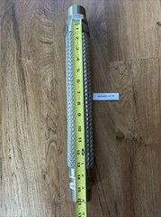METAL Flexible HOSE 14″ (18″ over-all length) MB-304, 1-1/2″ Male threaded Hex