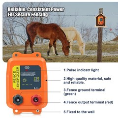 Reliable Plug-In Electric Fence Charger for 8 Acres – Protect Livestock & Pets!