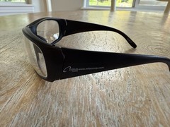 INFAB Radiation Safety Glasses in Unisex Black Wrap Frame -P820