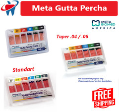 Gutta Percha Points Taper 0.4 / 0.6 /Standart, All Sizes Dental Endo Meta Biomed