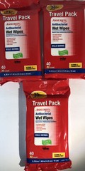 3pk 40ea =120 Total Assured Wet Wipes Cloths Travel Pk W Vitamin E + Aloe-SHIP24