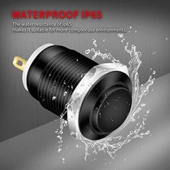 6Pcs 12mm Momentary Push Button Switch 12v Waterproof Round Power Push Button