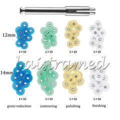 80pcs Dental Composite Finishing Polishing Discs assorted kit + Mandrel 12/14mm