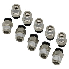 1/4″ OD Tube X 1/4″ NPT Pneumatic Fitting, Push to Connect Air Fitting (Qty 10)