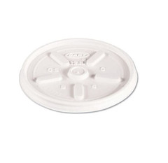 Dart W12J12 Straw Tear Tab Slotted Lids For 12 oz Foam Cups 1000 Ct