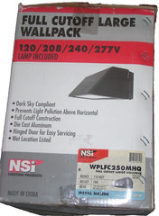 NSI Lighting Full Cutoff Large Light Wallpack Bronze 250W Metal Halide Lamp