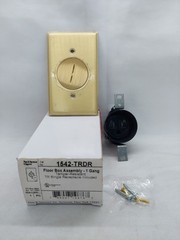 Legrand 1542-TRDR 1-3/4″Dia Floor Box Assembly 1 Gang Tamper Resistant Single