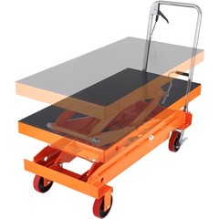 VEVOR Hydraulic Lift Table Cart 1760 lbs Manual Double Scissor Lift Table 59″