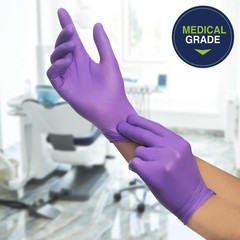 Halyard 53431 Purple Nitrile Dental Patient Exam Gloves (2 Boxes of 100)