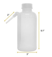 Wash Bottle, 500ml – Polyethylene – Translucent, Unbreakable – Screw Cap with…