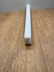 1-1/2″ W X 7/8″ H 12″ L 1/4″ Leg 1″ W Slot UHMW Polyethylene U-Channel White USA