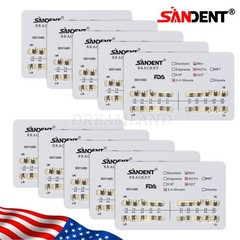 10 Packs Dental Orthodontic Metal Brackets Braces Mini Roth.022 Hooks 345